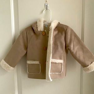 Suede baby jacket
